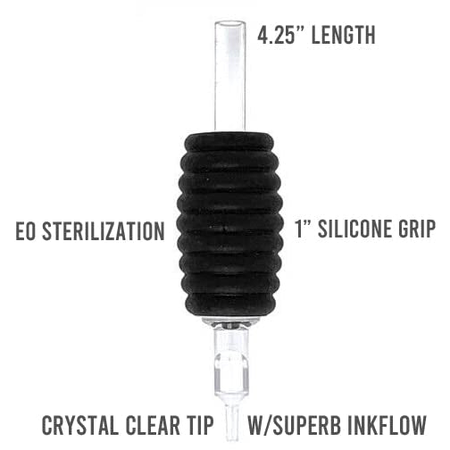 Hildbrandt Freeflow Disposable Tattoo Tube with 1" Grip - 14 Diamond Tip