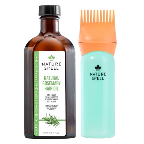 Nature Spell Rosemary Oil for Hair Growth with Comb Applicator - 5.07 Fl Oz