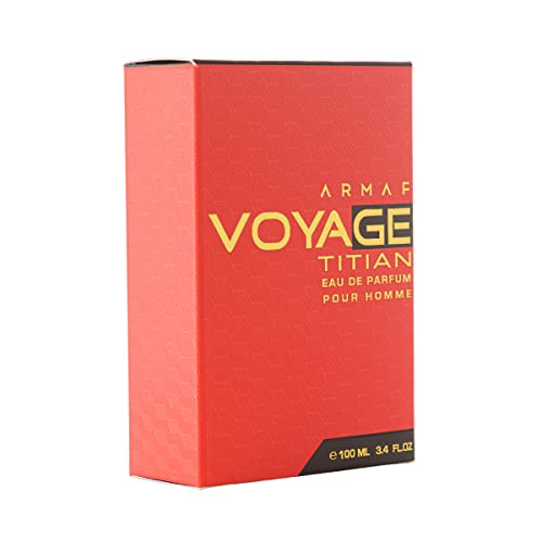Armaf Voyage Titan Eau de Parfum for Men, Spicy Woody Fragrance, 3.4 oz