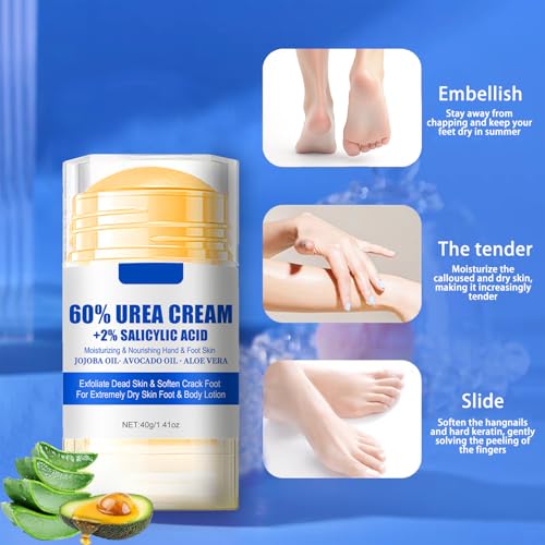 60% Urea Foot Cream with 2% Salicylic Acid for Dry Cracked Heels