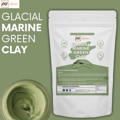 Natural Green Clay for Facial Masks & Body Wraps - 0.5LBS by mGanna