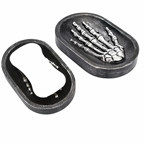 Gothic Skeleton Hand Soap Dish Holder - Resin Soap Tray with Drain Holes