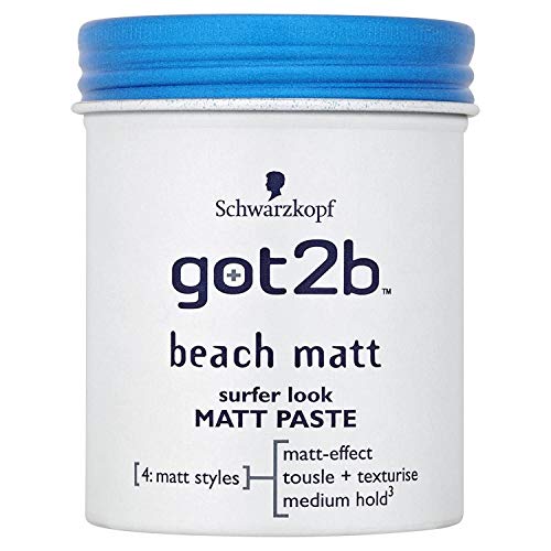Schwarzkopf Got2b Beach Matt Surfer Look Matt Paste 100ml - Unscented, Medium Hold