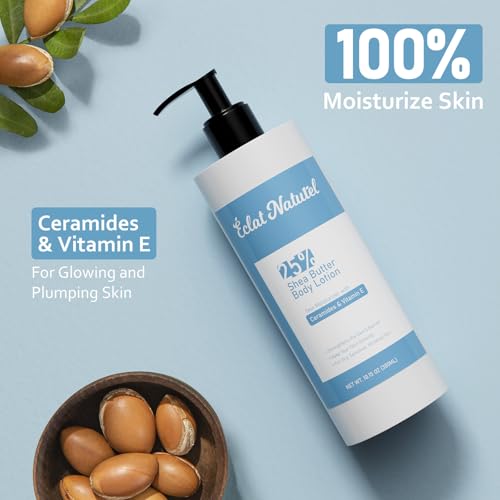 Éclat Naturel 25% Shea Butter Body Lotion Set - Deep Hydrating Moisturizer