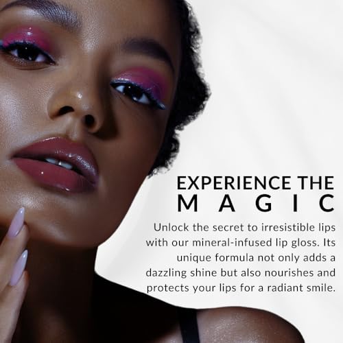 Flori Roberts Mineral Base Lip Shine - Orchid, Long Wear Gloss for Deeper Skin Tones