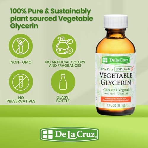 De La Cruz Pure Vegetable Glycerin Moisturizer 2 fl oz (3 Pack)