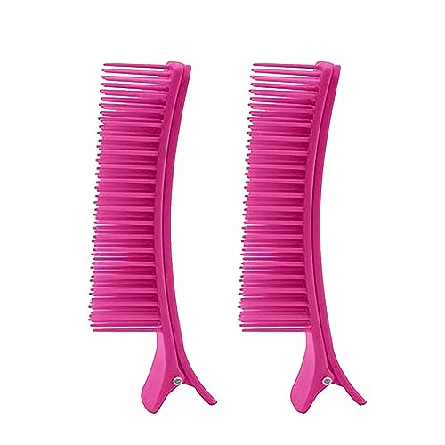 FUATY Professional Non-Slip Hair Sectioning Clips - 2 Pack, Pink