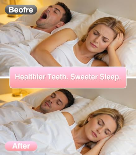 Litlcutie Mouth Guard for Teeth Grinding - Pink & Clear, 4 Pack (2 Large + 2 Small)