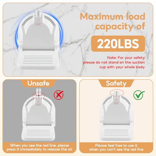 No-Drill Foldable Anti-Slip Shower Foot Rest£¬Shower Step for Shaving Legs with Powerful Suction Cups, Multi-Purpose Shower Shaving Foot Rest£¬Supports Pregnant Women and Those with Back Pain