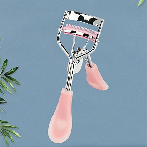 MERVK Stainless Steel Eyelash Curler with Built-in Comb & 5 Pads