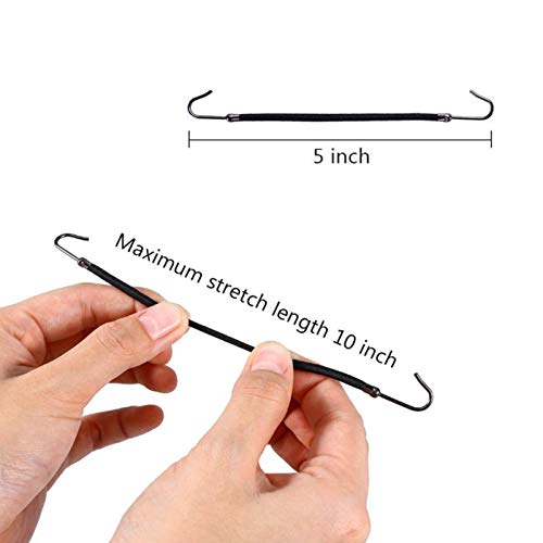 Bungee Hair Ties for Women – 20-Pack No-Slip Ponytail Hooks