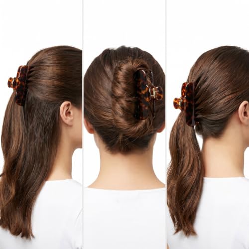 Bgffuy Tortoise Shell Claw Clip - 4 Inch Large Acetate Hair Clamp for Women