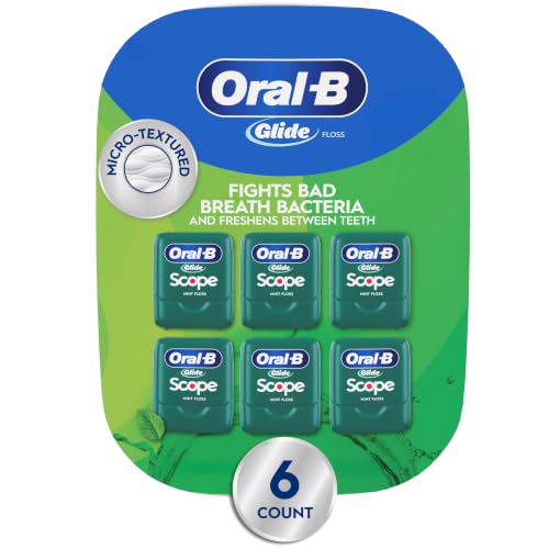 Oral-B Glide Dental Floss with Scope Outlast Mint Flavor 6-Pack (786 Feet)