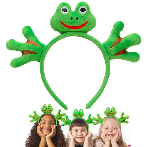 NENMATTE N1 Green Frog Headbands for Women & Girls, Animal Costume Hair Accessories