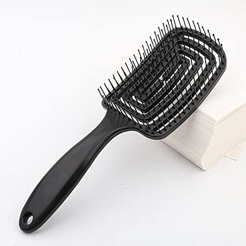 Curved Vented Hair Brush for Fast Detangling & Blow Drying