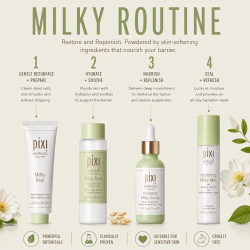 Pixi Milky Tonic Hydrating Facial Toner with Jojoba Milk, 3.4 fl oz