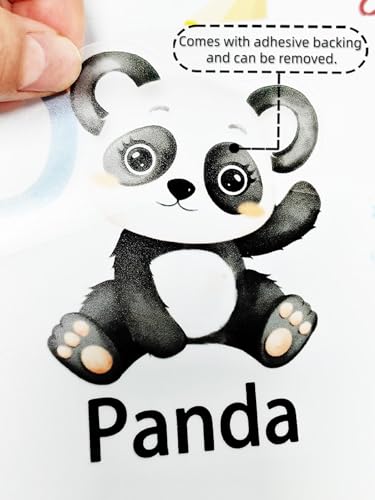 Animal Alphabet Wall Decals - 64 Educational Stickers for Kids