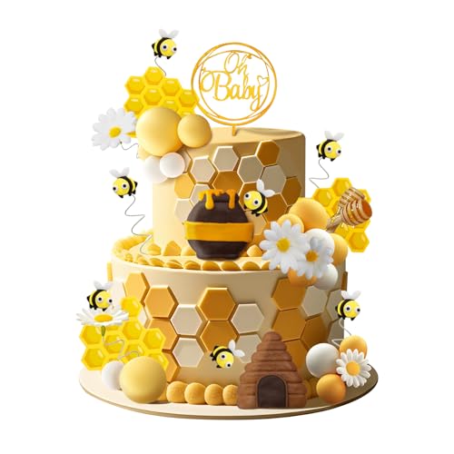Bumble Bee Cake Topper Set for Birthday Party Decorations