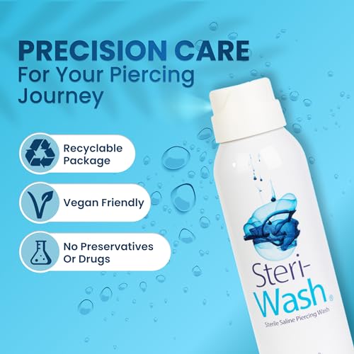Steri-Wash Aftercare Piercing Spray - 8 Oz Vegan Solution