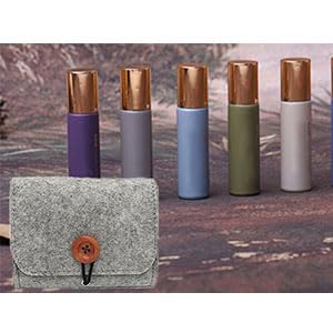 AUONY Essential Oil Carrying Case Bag, 6 Bottles Oils Travel