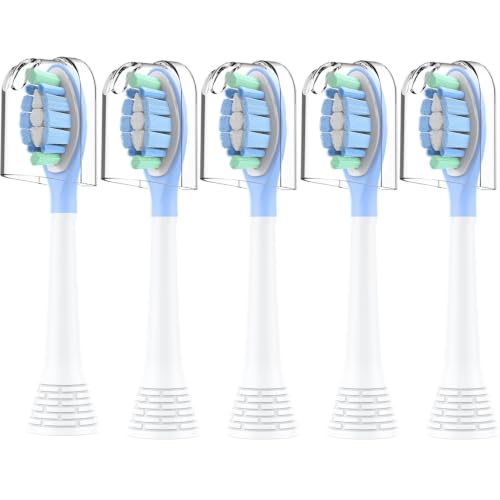 Blue 5-Pack Philips Sonicare Replacement Heads C1 C2 C3 - Genuinely DuPont Bristles