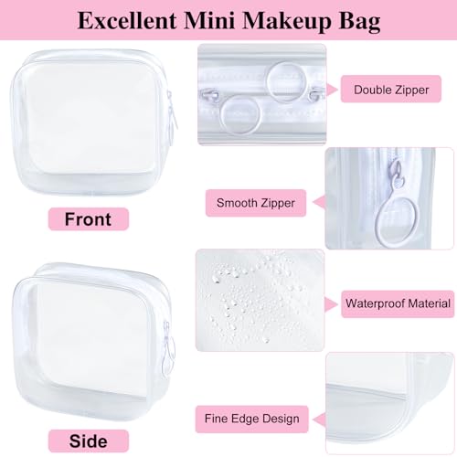 TSA Approved Small Clear Travel Toiletry Bag - 2 Pack