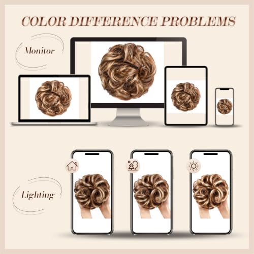 PEOQUEM Messy Bun Hair Piece - Lightweight Synthetic Hair Bun for Volume