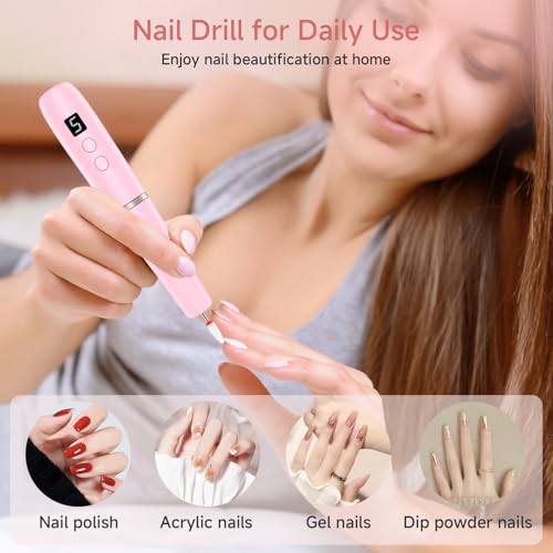 ZARRSON Cordless Electric Nail Drill Kit - Portable Professional Nail File