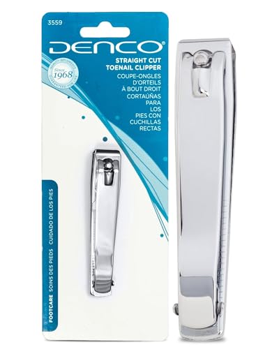 Denco Straight Cut Toenail Clipper – Heavy-Duty Stainless Steel