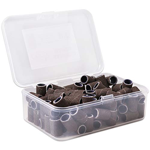 PANA 100-Pack 150 Grit Nail Sanding Bands for Nail Drills