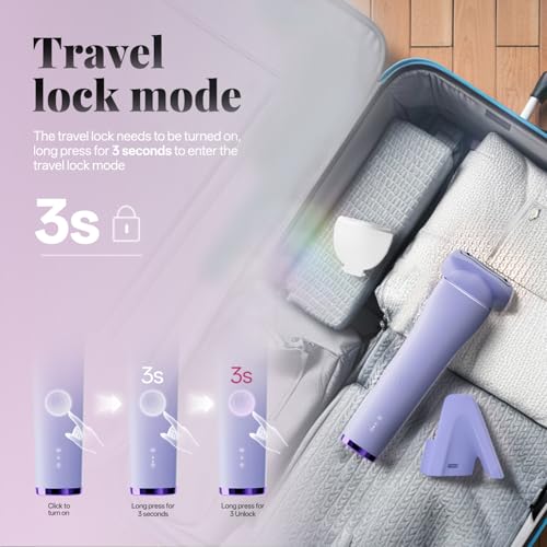 Krofaue 3-in-1 Women Electric Shaver Waterproof Wet & Dry Grooming