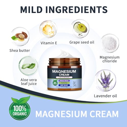 Soothing Magnesium Lotion for Kids & Adults - Lavender Body Cream