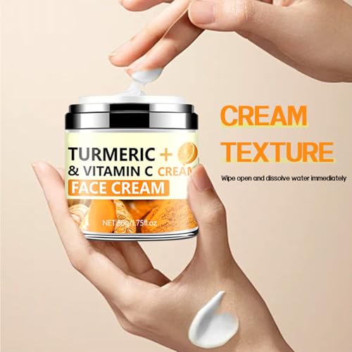 Turmeric Firming Face Cream – Anti-Wrinkle Tightening for Dry & Sensitive Skin, 1.76 oz