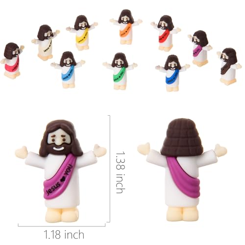60 Mini Jesus Figurines - Tiny PVC Christ Dolls for Gifts & Events