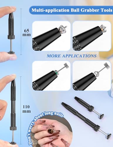 Piercing Ball Grabber Set 2PCS Anti-Slip Gold & Black - PierGlowStar