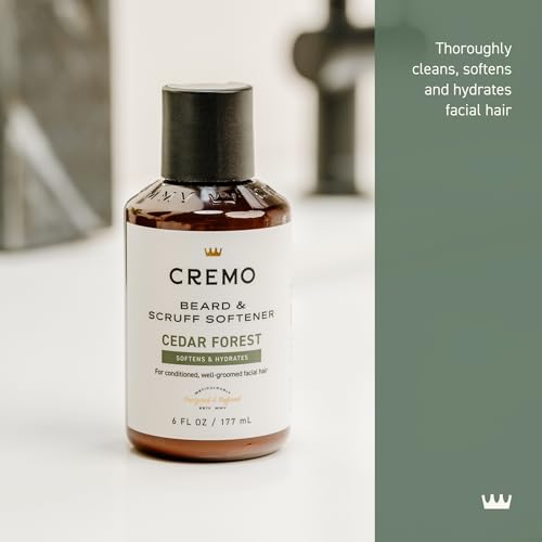 Cremo Cedar Forest Beard Softener | Softens Coarse Facial Hair in 30 Seconds