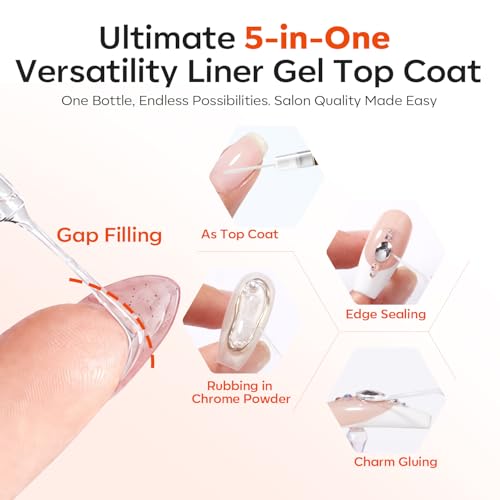 Modelones No Wipe Gel Top Coat - High Gloss & Strong Adhesion