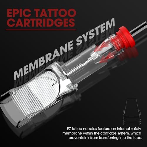 EZTAT2 Tattoo Cartridge Needles 0.35mm #12 1229M1C - Curved Magnum, 8 Pcs