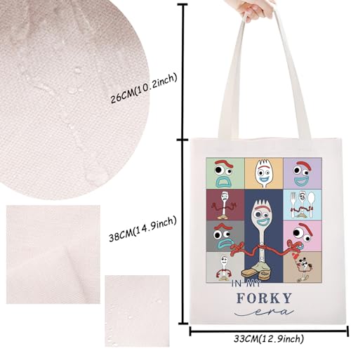Forky Era Movie Fan Tote Bag - Cartoon Character Canvas Tote