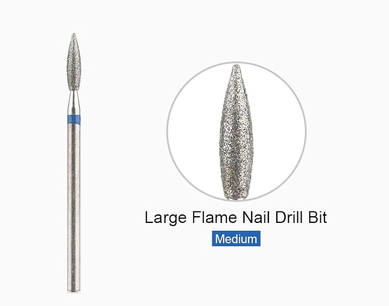 10Pcs Flame Shape Nail Drill Bits - Professional Cuticle Care