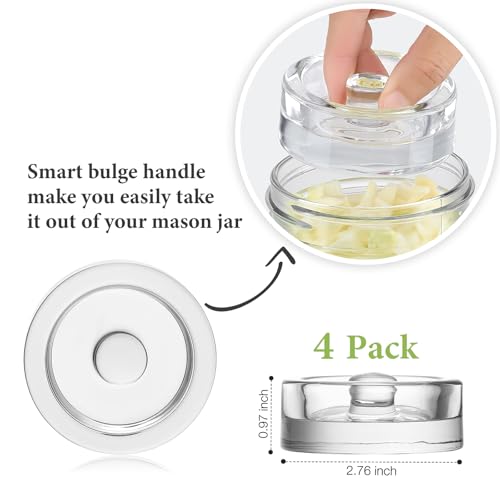 Mfacoy Fermentation Glass Weights - 4-Pack for Wide Mouth Jars