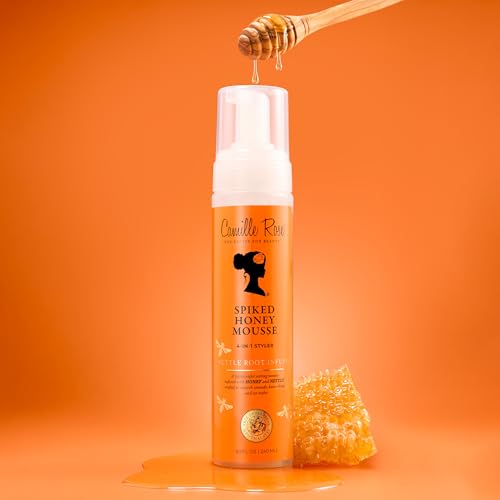 Camille Rose Spiked Honey Mousse - 4-in-1 Curl Styling Mousse, 8 Fl Oz