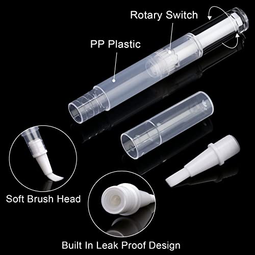 SOKOSEY 10-Pack 3ml Refillable Cuticle Oil Pens with Brush Tips