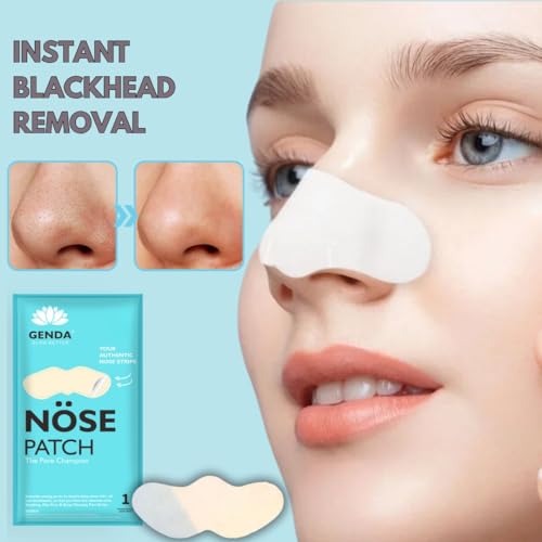 GENDA Blackhead Remover Nose Pore Strips - Deep Cleansing Hydrocolloid Patches, 12 Strips