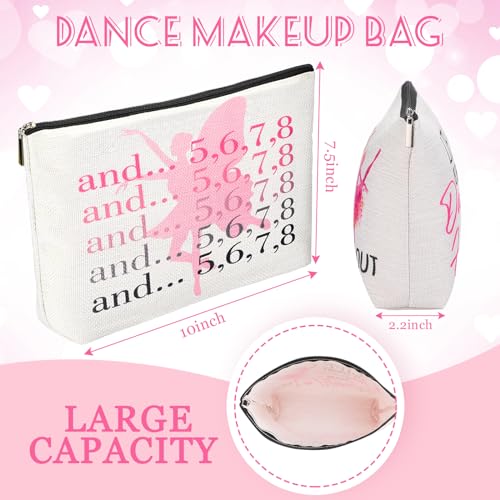 Silkfly Ballet Makeup Bags - 12 Pack Waterproof Zipper Pouches for Dancers
