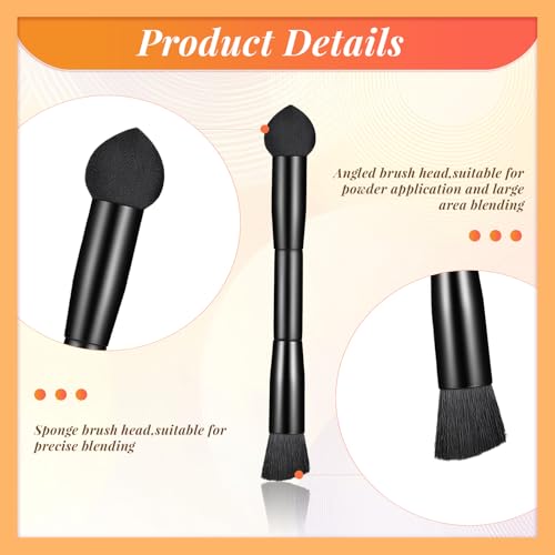 Dual Ended Hairline Powder Brush Set - 2 Pcs Travel Makeup Brushes