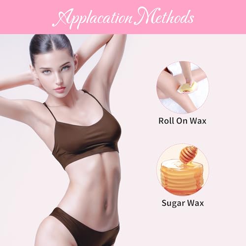 Beauty7 Wax & Sugar Paste Hair Removal Strips - Tear-Resistant 2.7x8 Inches, Suitable for Whole Body
