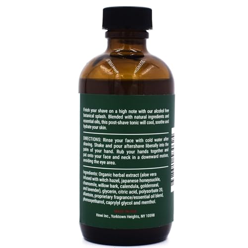 Taconic Shave Eucalyptus Mint Aftershave Splash, Alcohol-Free - 4 oz