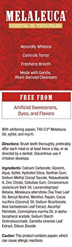 Melaleuca Cinnamon Fluoride-Free Tooth Polish 3.3 oz with Free Tube Squeezer