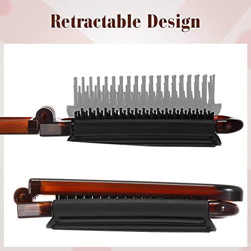 Nuenen Tortoiseshell Folding Travel Hair Brush - 4 Pcs Classic Set